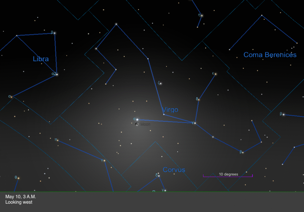 The sky early in the morning on May 10, 2025